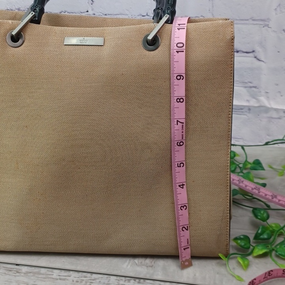 Gucci Vintage Rehab Tote Black Bamboo Handles - Picture 16 of 16